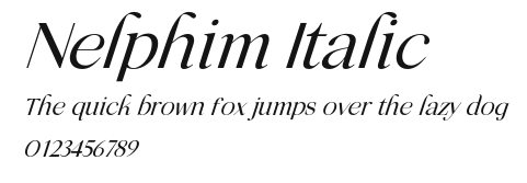 Nelphim Italic Preview