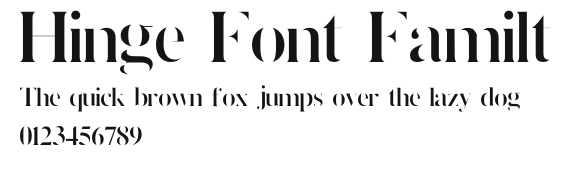 Hinge Font Familt Preview