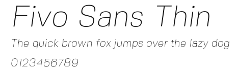 Fivo Sans Thin Preview