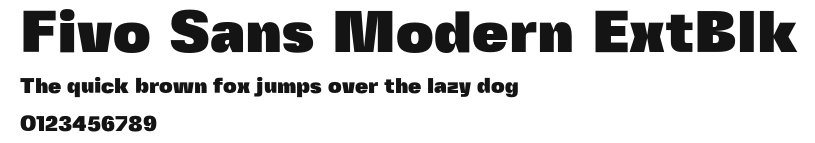 Fivo Sans Modern ExtBlk Preview