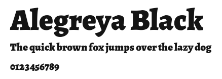 Alegreya Black Preview