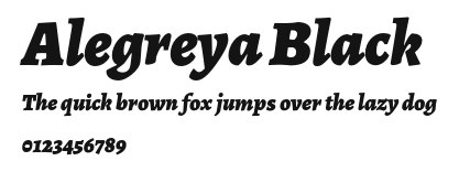 Alegreya Black Preview