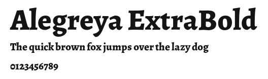 Alegreya ExtraBold Preview