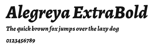 Alegreya ExtraBold Preview