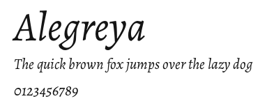 Alegreya Preview