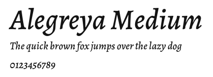 Alegreya Medium Preview