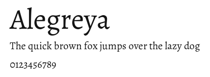 Alegreya Preview