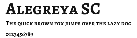 Alegreya SC Preview