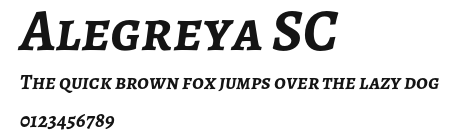 Alegreya SC Preview