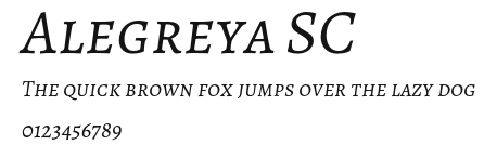 Alegreya SC Preview