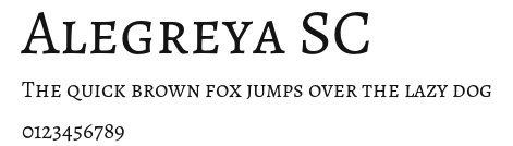 Alegreya SC Preview