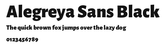 Alegreya Sans Black Preview