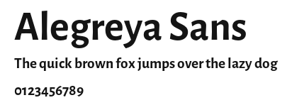 Alegreya Sans Preview