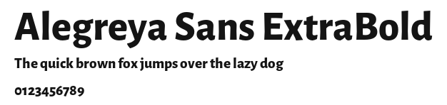 Alegreya Sans ExtraBold Preview