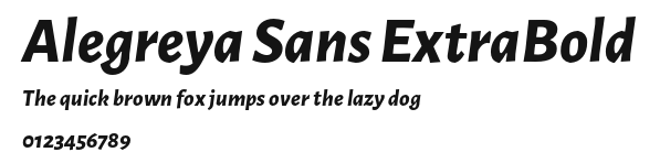 Alegreya Sans ExtraBold Preview