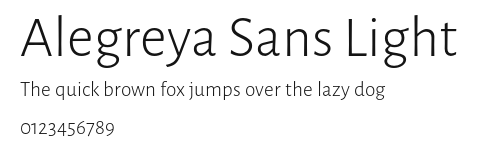 Alegreya Sans Light Preview