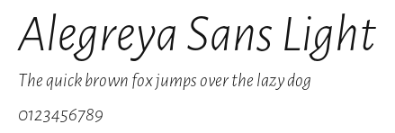 Alegreya Sans Light Preview