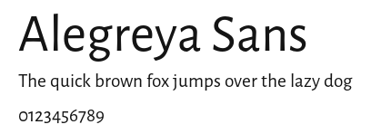 Alegreya Sans Preview