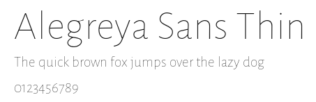 Alegreya Sans Thin Preview