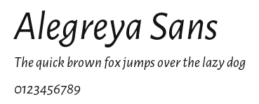 Alegreya Sans Preview