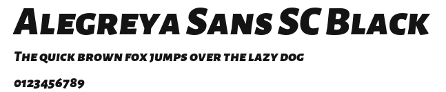 Alegreya Sans SC Black Preview