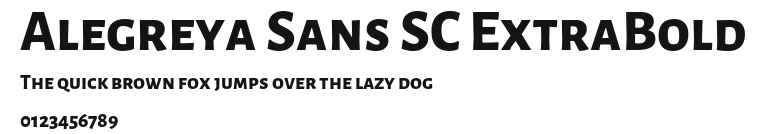 Alegreya Sans SC ExtraBold Preview