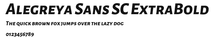 Alegreya Sans SC ExtraBold Preview
