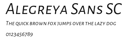 Alegreya Sans SC Preview