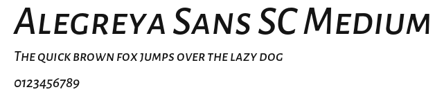 Alegreya Sans SC Medium Preview