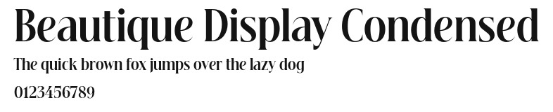Beautique Display Condensed Preview