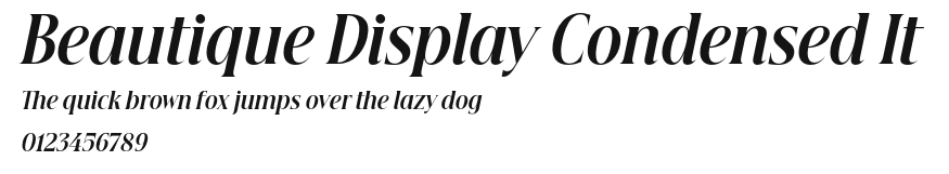 Beautique Display Condensed It Preview