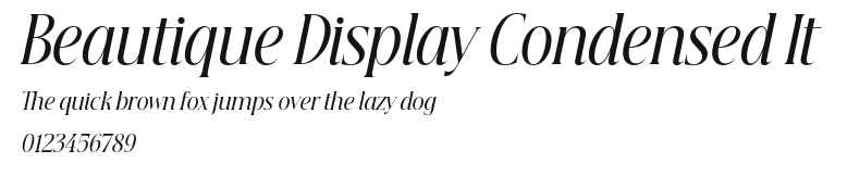 Beautique Display Condensed It Preview
