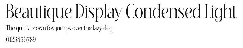 Beautique Display Condensed Light Preview