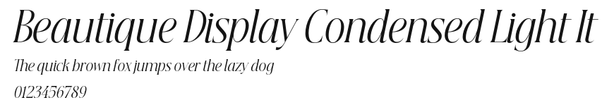 Beautique Display Condensed Light It Preview