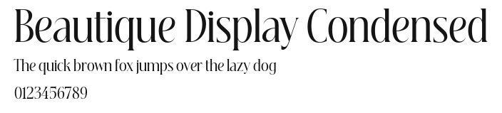 Beautique Display Condensed Preview