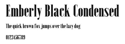 Emberly Black Condensed Preview