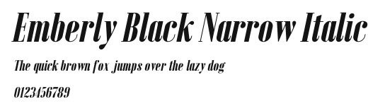 Emberly Black Narrow Italic Preview