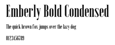 Emberly Bold Condensed Preview