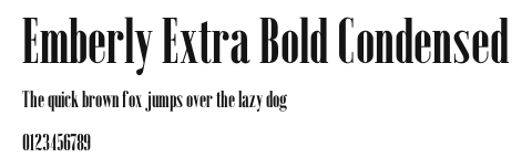 Emberly Extra Bold Condensed Preview