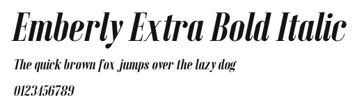 Emberly Extra Bold Italic Preview