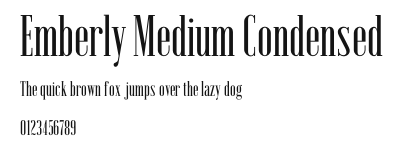 Emberly Medium Condensed Preview