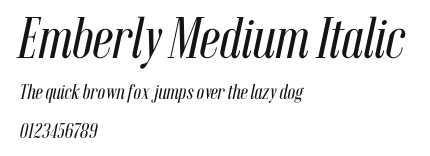 Emberly Medium Italic Preview