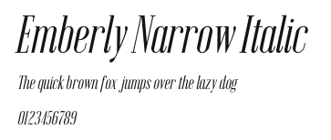 Emberly Narrow Italic Preview