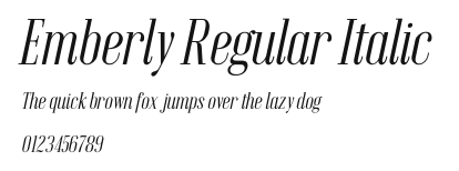 Emberly Regular Italic Preview