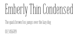 Emberly Thin Condensed Preview