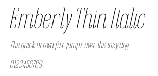 Emberly Thin Italic Preview