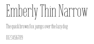 Emberly Thin Narrow Preview