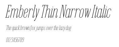Emberly Thin Narrow Italic Preview