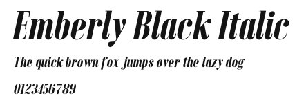 Emberly Black Italic Preview