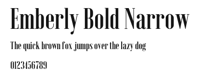 Emberly Bold Narrow Preview